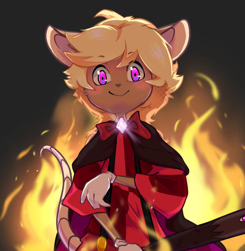 Cel shaded w/ simple background