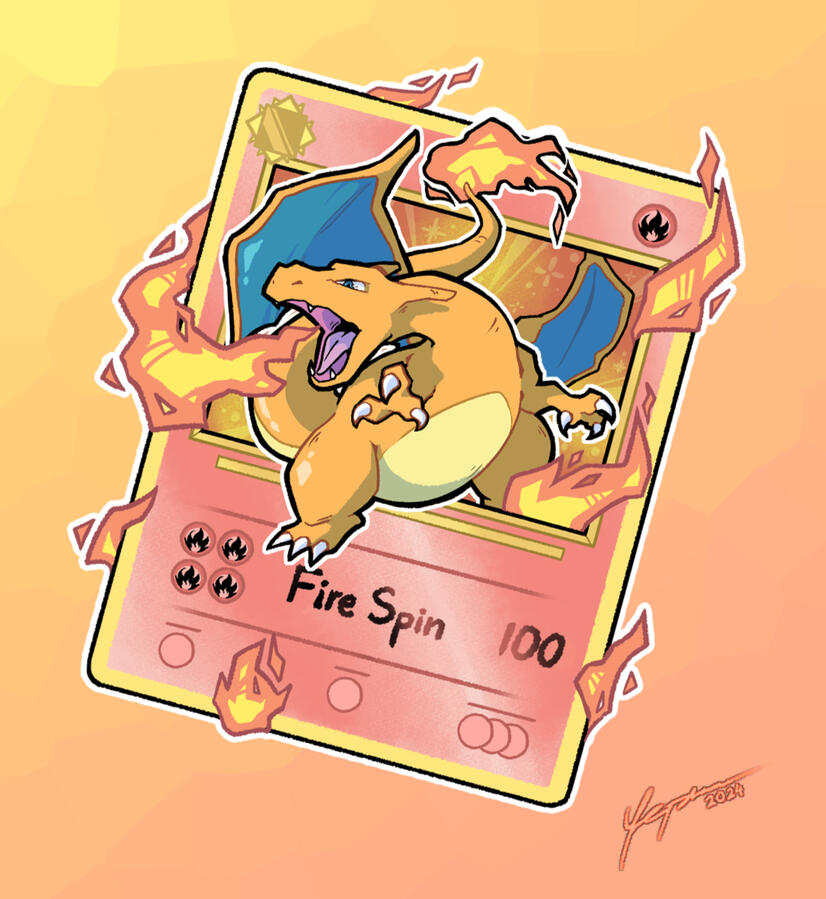 Charizard card poster